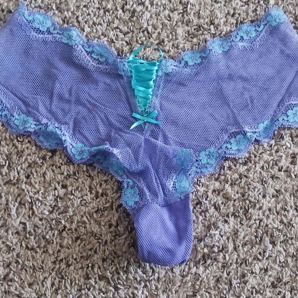 Lacey with lace trim mesh panty